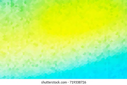 Light Blue, Yellow vector pattern with colored spheres. Geometric sample of repeating circles on white background in halftone style.