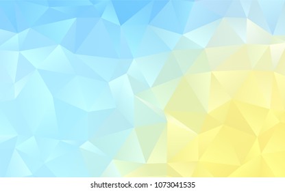 Light Blue, Yellow vector polygon abstract pattern. Modern geometrical abstract illustration with gradient. Brand-new design for your business.