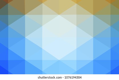 Light Blue, Yellow vector polygon abstract background. A sample with polygonal shapes. Brand-new style for your business design.