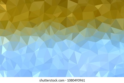 Light Blue, Yellow vector polygon abstract background. Colorful illustration in polygonal style with gradient. Polygonal design for your web site.