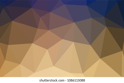 Light Blue, Yellow vector polygon abstract layout. Polygonal abstract illustration with gradient. A new texture for your design.