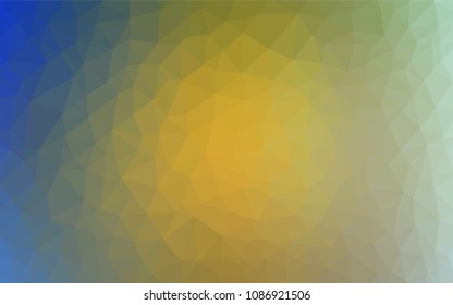 Light Blue, Yellow vector polygon abstract background. Shining colorful illustration with triangles. Template for cell phone's backgrounds.