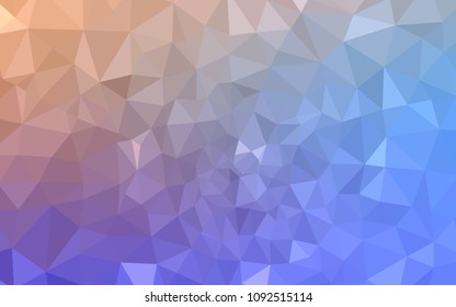 Light Blue, Yellow vector polygon abstract backdrop. Colorful abstract illustration with triangles. A new texture for your web site.