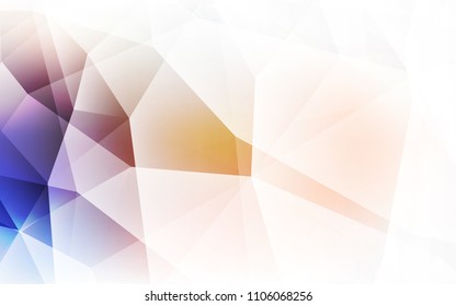 Light Blue, Yellow vector polygon abstract background. Elegant bright polygonal illustration with gradient. Triangular pattern for your design.
