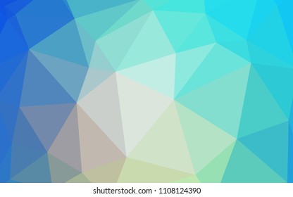 Light Blue, Yellow vector polygon abstract layout. Creative geometric illustration in Origami style with gradient. Triangular pattern for your design.