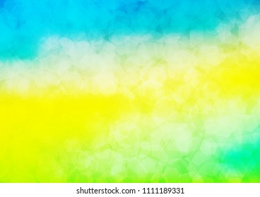 Light Blue, Yellow vector polygon abstract background. Creative illustration in halftone style with gradient. The completely new template can be used for your brand book.