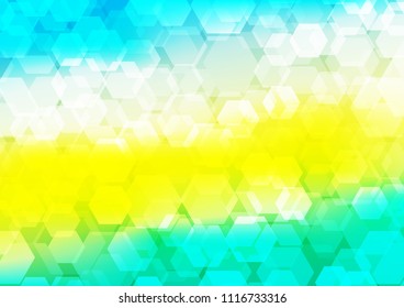 Light Blue, Yellow vector polygon abstract template. A vague abstract illustration with gradient. A completely new design for your business.