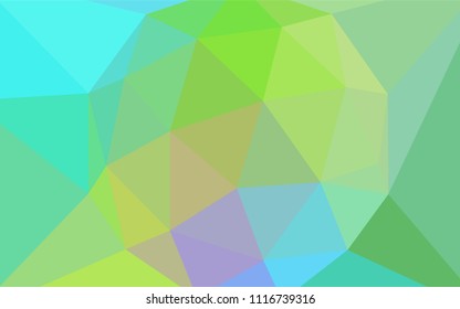 Light Blue, Yellow vector polygon abstract backdrop. Triangular geometric sample with gradient.  Brand new design for your business.