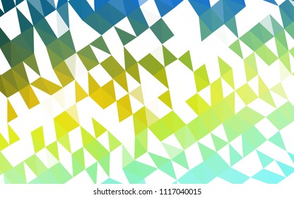 Light Blue, Yellow vector polygon abstract background. Creative illustration in halftone style with gradient. The completely new template can be used for your brand book.