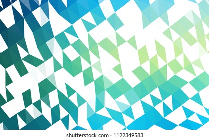 Light Blue, Yellow vector polygon abstract backdrop. Creative geometric illustration in Origami style with gradient. A completely new design for your business.