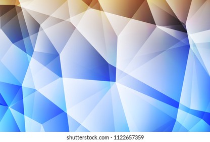Light Blue, Yellow vector polygon abstract backdrop. Shining colorful illustration with triangles. Pattern for a brand book's backdrop.