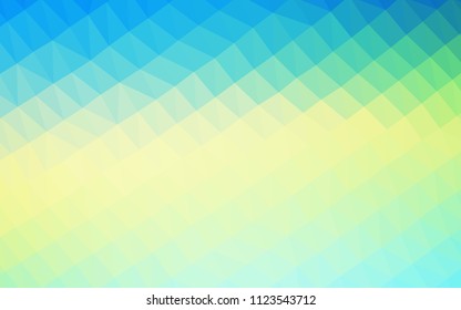 Light Blue, Yellow vector polygon abstract background. Glitter abstract illustration with an elegant design. The polygonal design can be used for your web site.