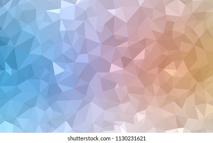 Light Blue, Yellow vector polygon abstract backdrop. Triangular geometric sample with gradient.  Polygonal design for your web site.