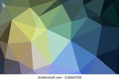 Light Blue, Yellow vector polygon abstract layout. Triangular geometric sample with gradient.  Brand new design for your business.