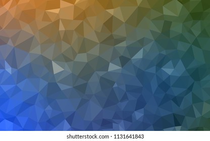 Light Blue, Yellow vector polygon abstract background. Shining colorful illustration with triangles. Template for cell phone's backgrounds.