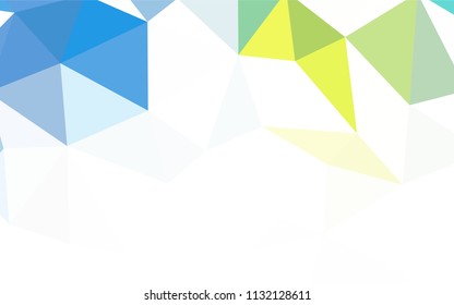 Light Blue, Yellow vector polygon abstract backdrop. Shining colorful illustration with triangles. Polygonal design for your web site.