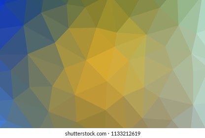 Light Blue, Yellow vector polygon abstract layout. Colorful abstract illustration with triangles. Polygonal design for your web site.
