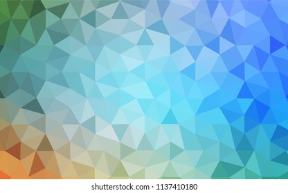 Light Blue, Yellow vector polygon abstract backdrop. Creative geometric illustration in Origami style with gradient. New template for your brand book.