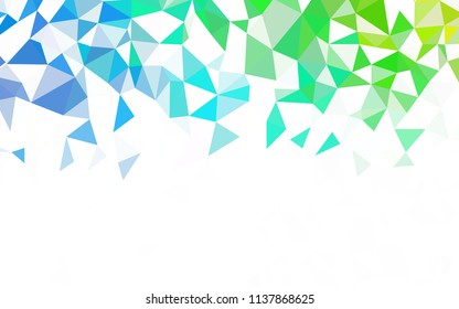 Light Blue, Yellow vector polygon abstract background. A sample with polygonal shapes. Completely new template for your banner.