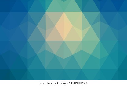 Light Blue, Yellow vector polygon abstract background. Creative geometric illustration in Origami style with gradient. Best triangular design for your business.