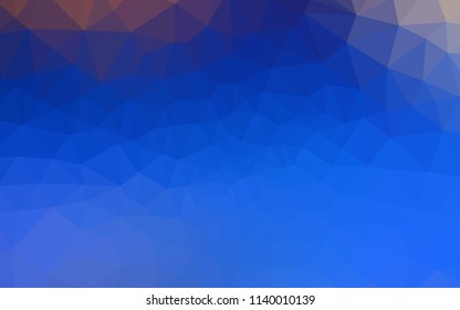 Light Blue, Yellow vector polygon abstract backdrop. Elegant bright polygonal illustration with gradient. Template for cell phone's backgrounds.