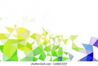 Light Blue, Yellow vector polygon abstract background. Shining polygonal illustration, which consist of triangles. Completely new template for your banner.