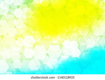 Light Blue, Yellow vector polygon abstract background. A completely new color illustration in a vague style. The textured pattern can be used for background.