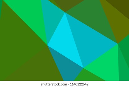 Light Blue, Yellow vector polygon abstract backdrop. Geometric illustration in Origami style with gradient.  Best triangular design for your business.