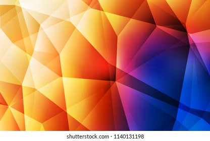 Light Blue, Yellow vector polygon abstract backdrop. Glitter abstract illustration with an elegant triangles. Completely new template for your banner.