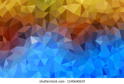 Light Blue, Yellow vector polygon abstract layout. Colorful illustration in abstract style with triangles. New template for your brand book.