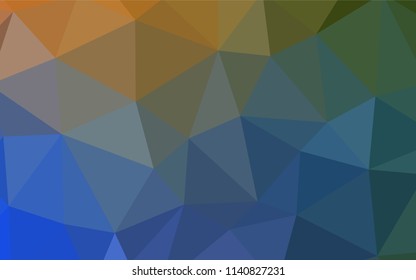 Light Blue, Yellow vector polygon abstract background. A completely new color illustration in a polygonal style. Triangular pattern for your design.