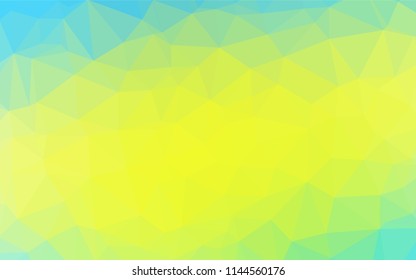 Light Blue, Yellow vector polygon abstract backdrop. A sample with polygonal shapes. The polygonal design can be used for your web site.