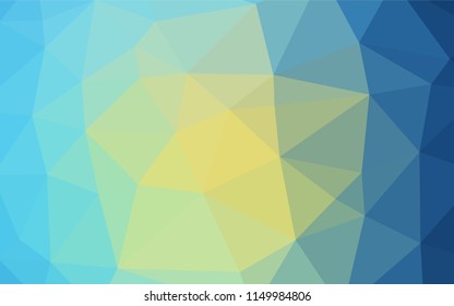 Light Blue, Yellow vector polygon abstract backdrop. Glitter abstract illustration with an elegant design. The polygonal design can be used for your web site.
