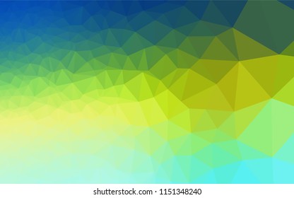 Light Blue, Yellow vector polygon abstract backdrop. Shining illustration, which consist of triangles. The template can be used as a background for cell phones.