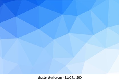 Light Blue, Yellow vector polygon abstract backdrop. Geometric illustration in Origami style with gradient.  Pattern for a brand book's backdrop.