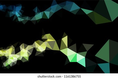 Light Blue, Yellow vector polygon abstract backdrop. Modern geometrical abstract illustration with gradient. A completely new template for your business design.