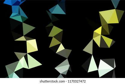 Light Blue, Yellow vector polygon abstract background. Shining illustration, which consist of triangles. The template can be used as a background for cell phones.