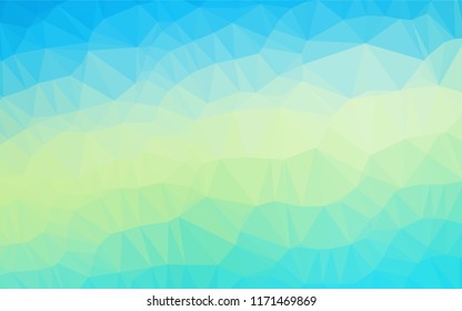 Light Blue, Yellow vector polygon abstract layout. Colorful abstract illustration with gradient. The best triangular design for your business.