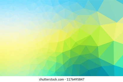 Light Blue, Yellow vector polygon abstract layout. A vague abstract illustration with gradient. The textured pattern can be used for background.