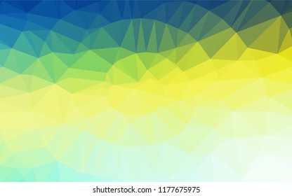 Light Blue, Yellow vector polygon abstract backdrop. Shining colored illustration in a Brand new style. Brand new style for your business design.