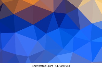 Light Blue, Yellow vector polygon abstract background. Triangular geometric sample with gradient.  Brand new style for your business design.