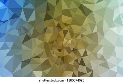 Light Blue, Yellow vector polygon abstract layout. Creative geometric illustration in Origami style with gradient. Brand new design for your business.