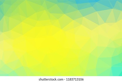 Light Blue, Yellow vector polygon abstract background. Glitter abstract illustration with an elegant design. The best triangular design for your business.