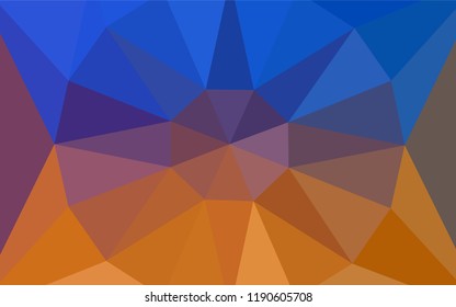 Light Blue, Yellow vector polygon abstract background with a gem in a centre. Colorful illustration in a polygonal style. Pattern for a brand book's backdrop.