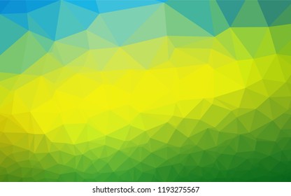 Light Blue, Yellow vector polygon abstract backdrop. Creative geometric illustration in Origami style with gradient. A completely new template for your business design.