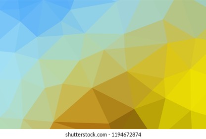 Light Blue, Yellow vector polygon abstract layout. Colorful abstract illustration with gradient. A completely new template for your business design.