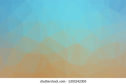 Light Blue, Yellow vector polygon abstract backdrop. An elegant bright illustration with gradient. The completely new template can be used for your brand book.