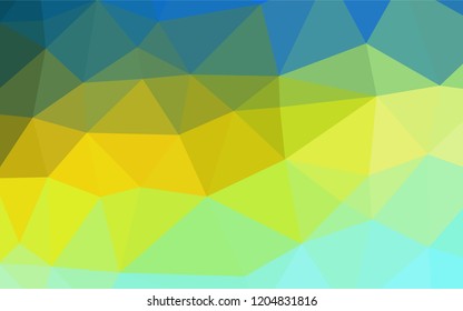 Light Blue, Yellow vector polygon abstract layout. Creative illustration in halftone style with gradient. The template can be used as a background for cell phones.