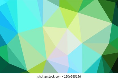 Light Blue, Yellow vector polygon abstract background. Modern abstract illustration with triangles. A completely new design for your leaflet.