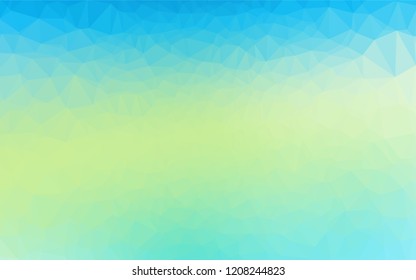 Light Blue, Yellow vector polygon abstract backdrop. Creative geometric illustration in Origami style with gradient. A completely new template for your business design.